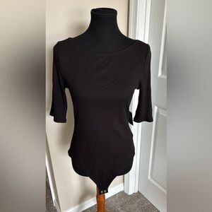 NWT Express Black Women's Thong Body Suit Sz L